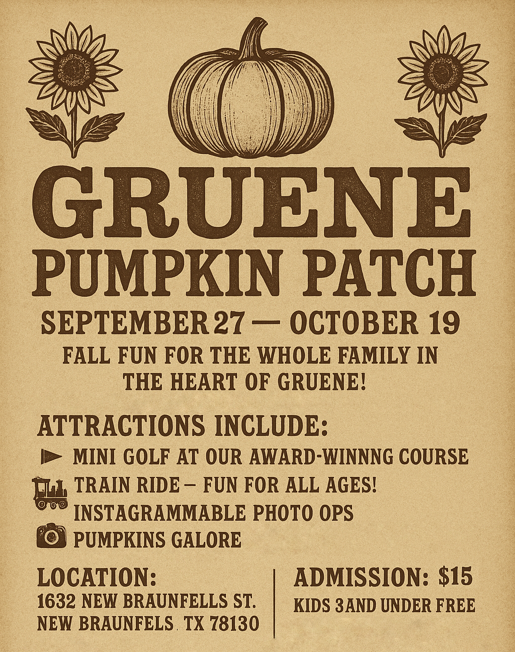Gruene Pumpkin Patch